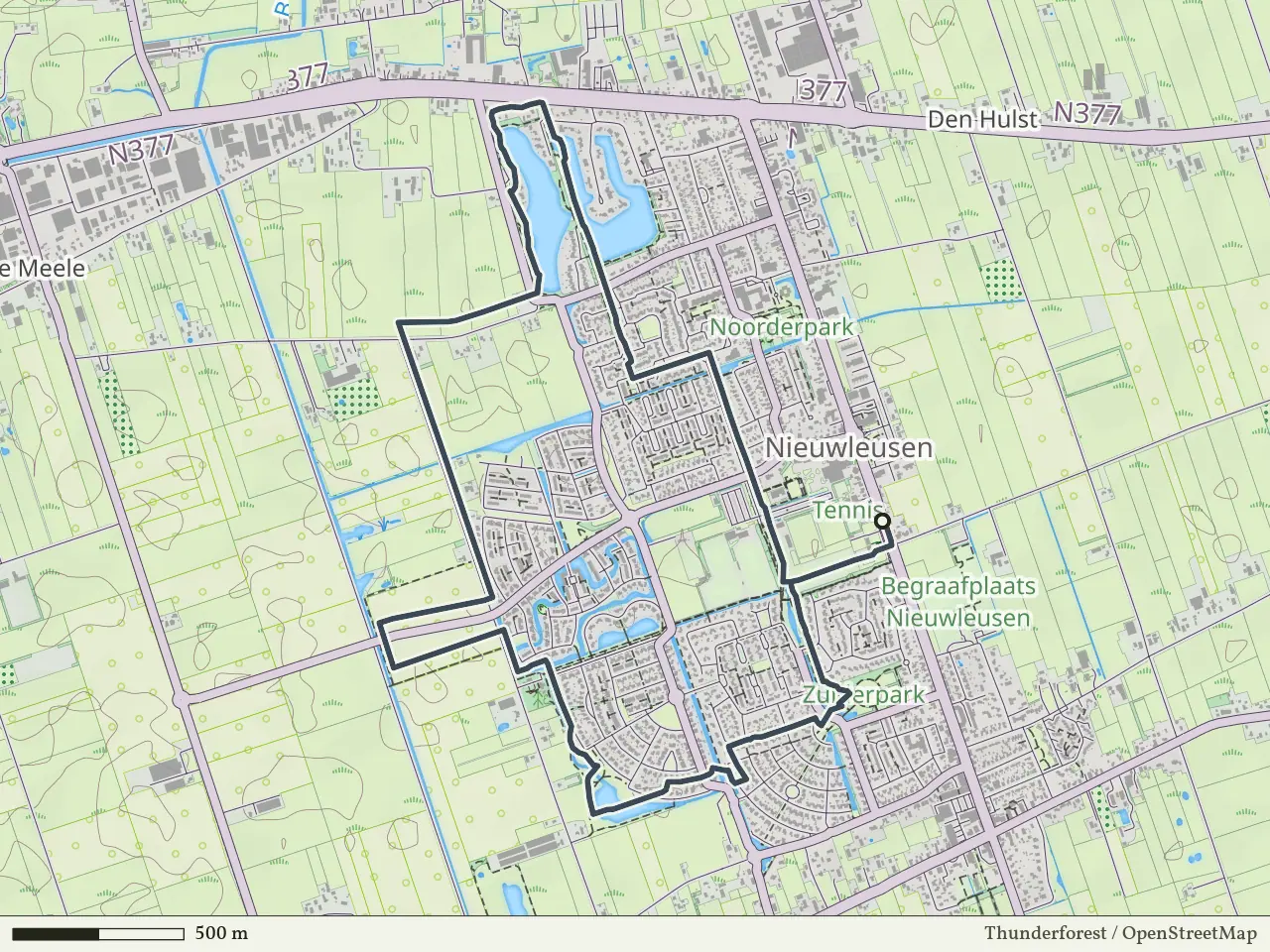 Gele route vanaf Nieuwleusen, Dalfsen