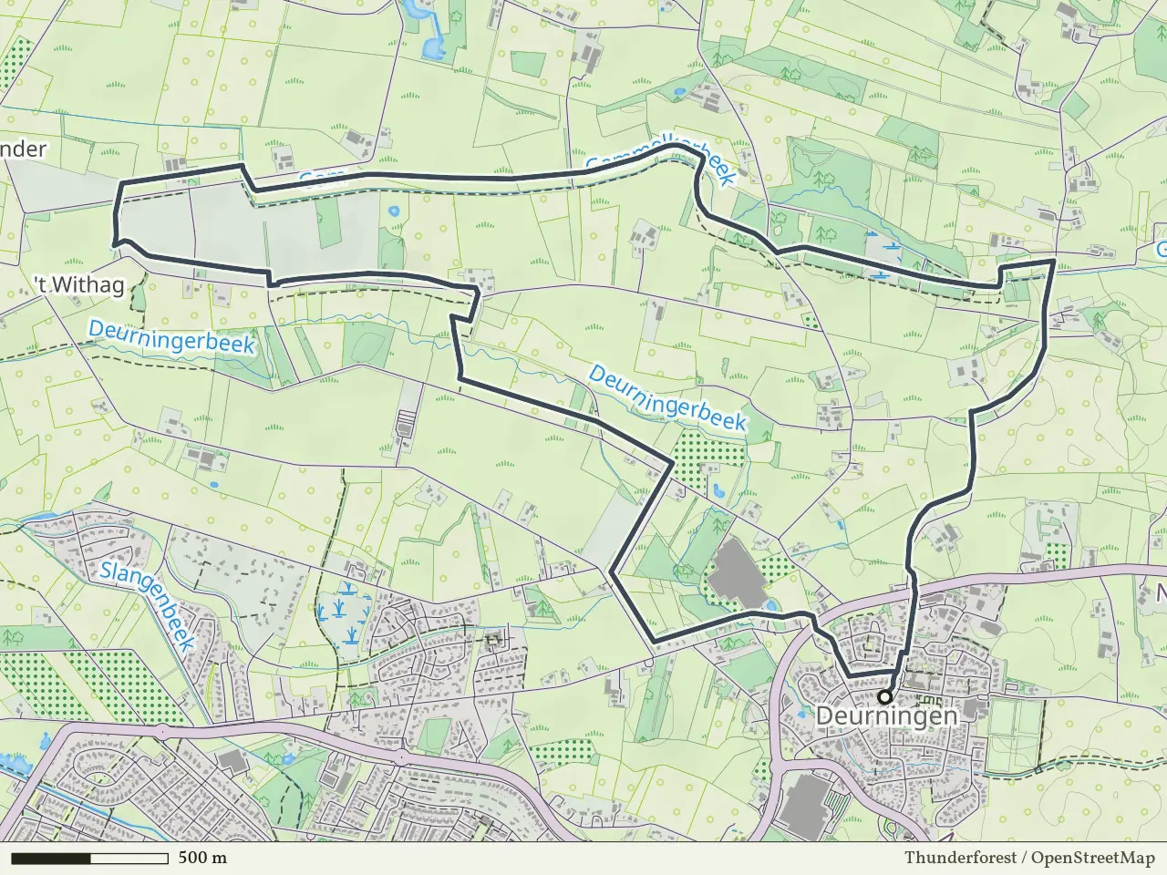 Rode route vanaf Deurningen, Saasveld