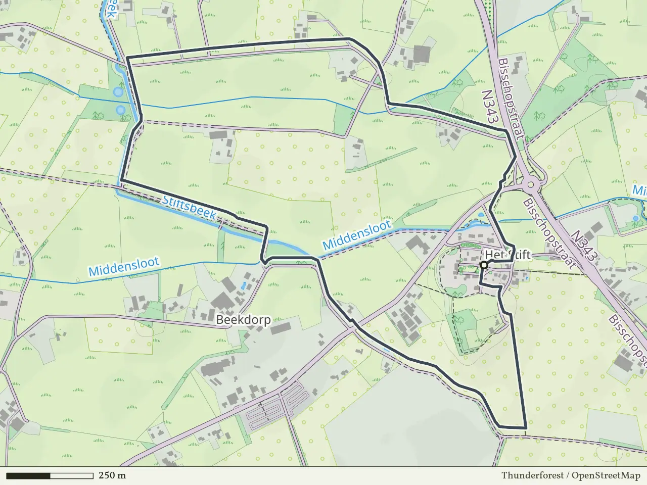 Blauwe route vanaf Het Stift, Weerselo