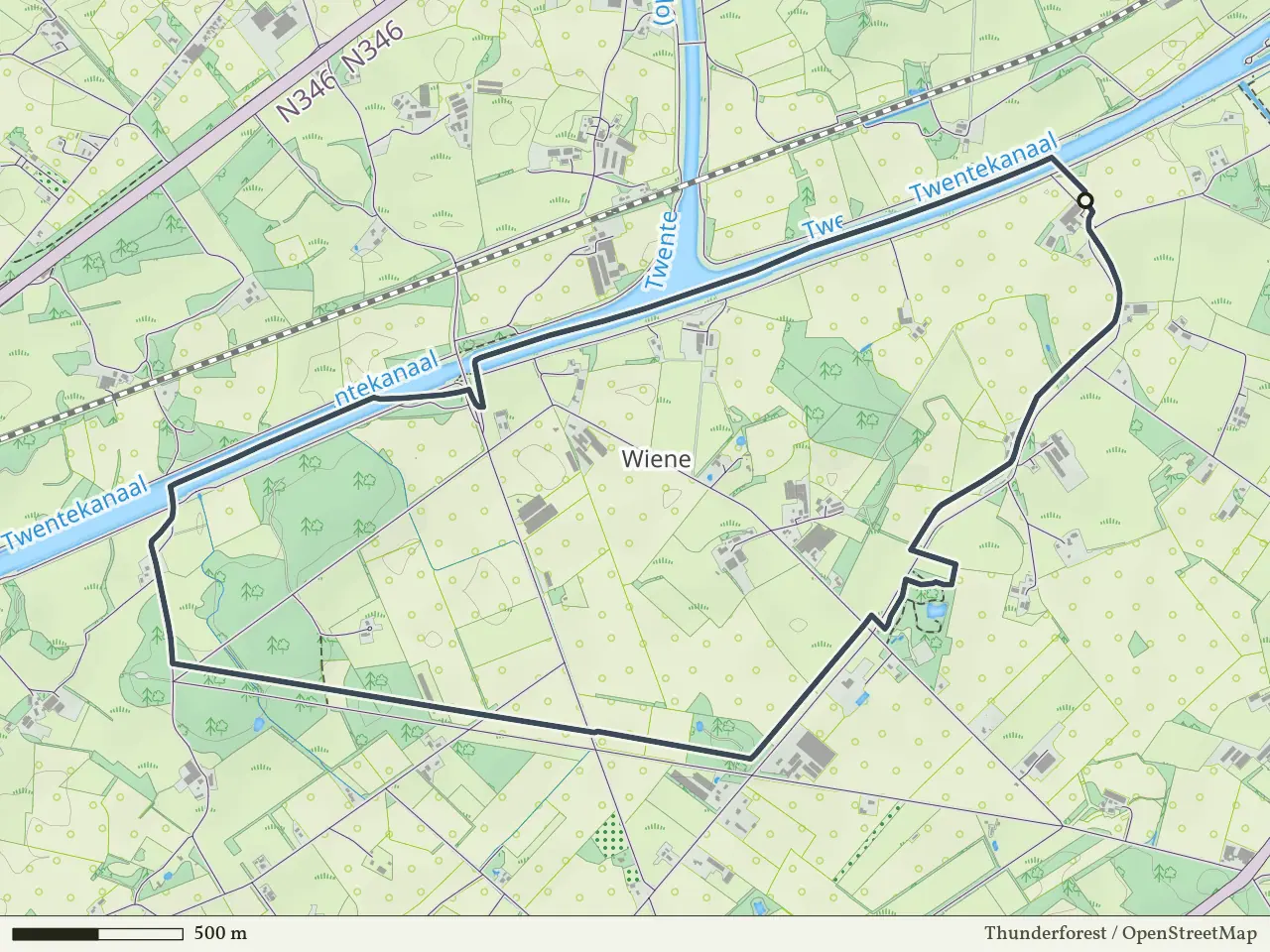 Oranje route vanaf Wiene, Ambt Delden