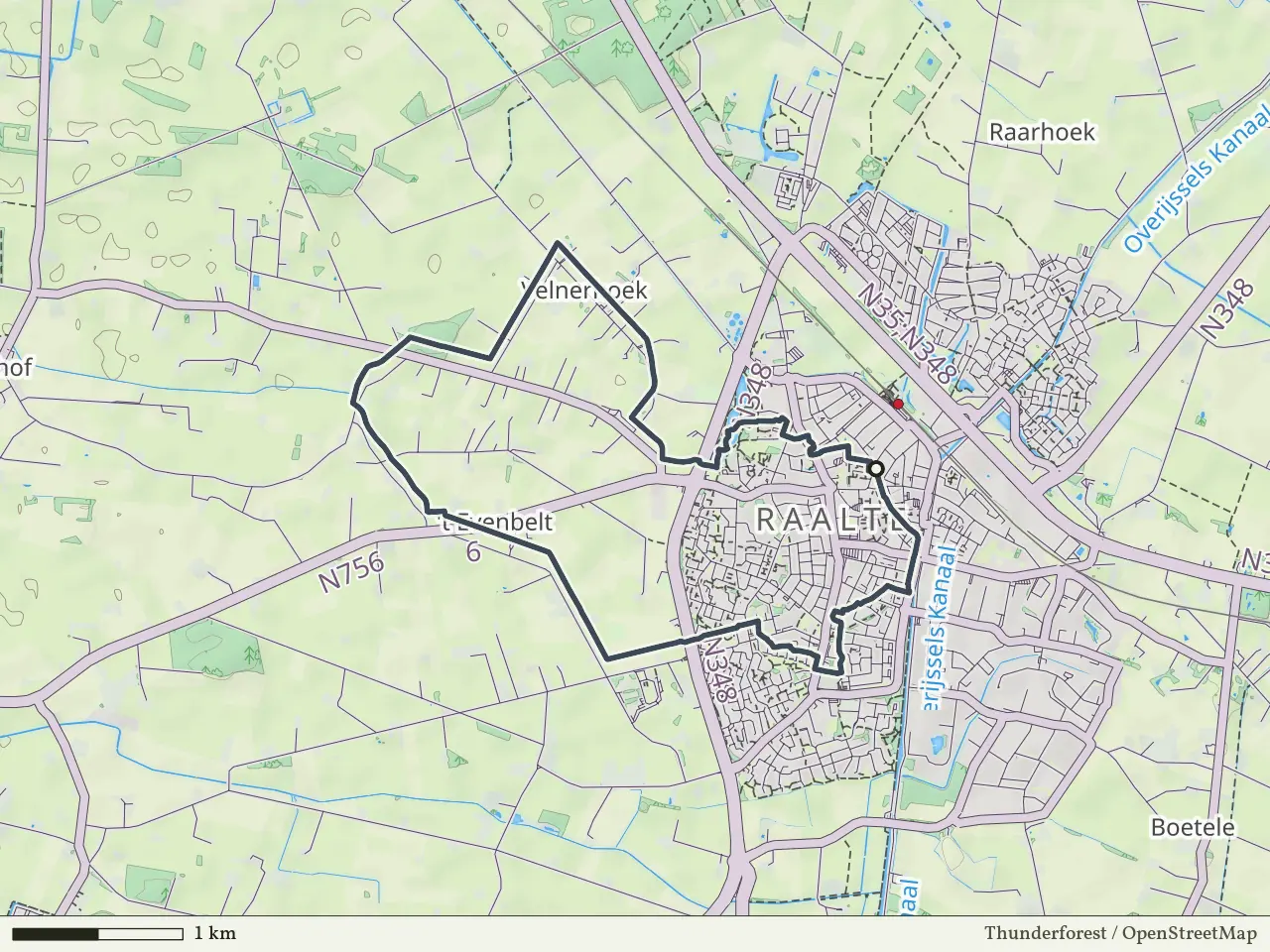 Oranje route vanaf Raalte, Salland
