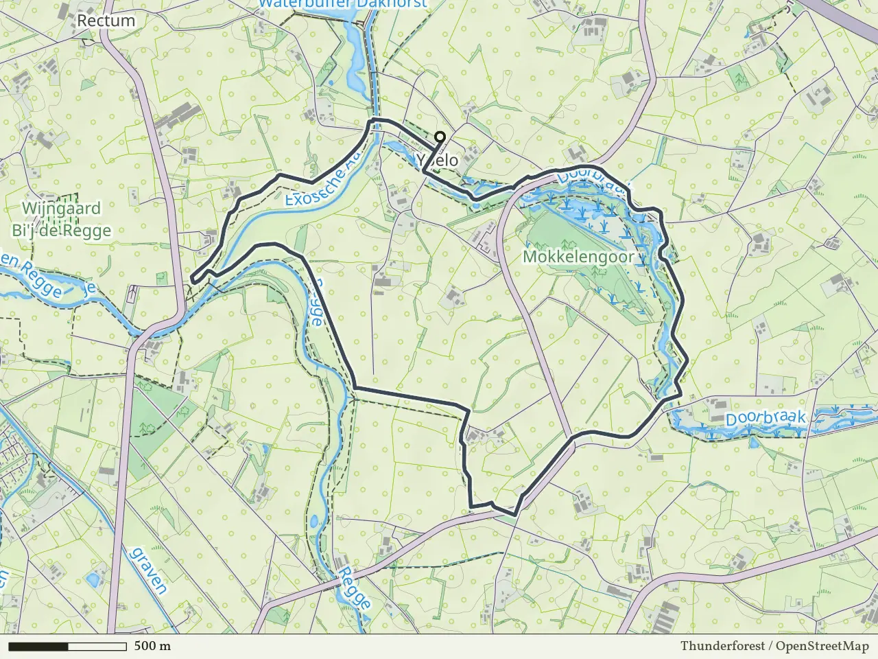 Gele route vanaf Ypelo, Enter