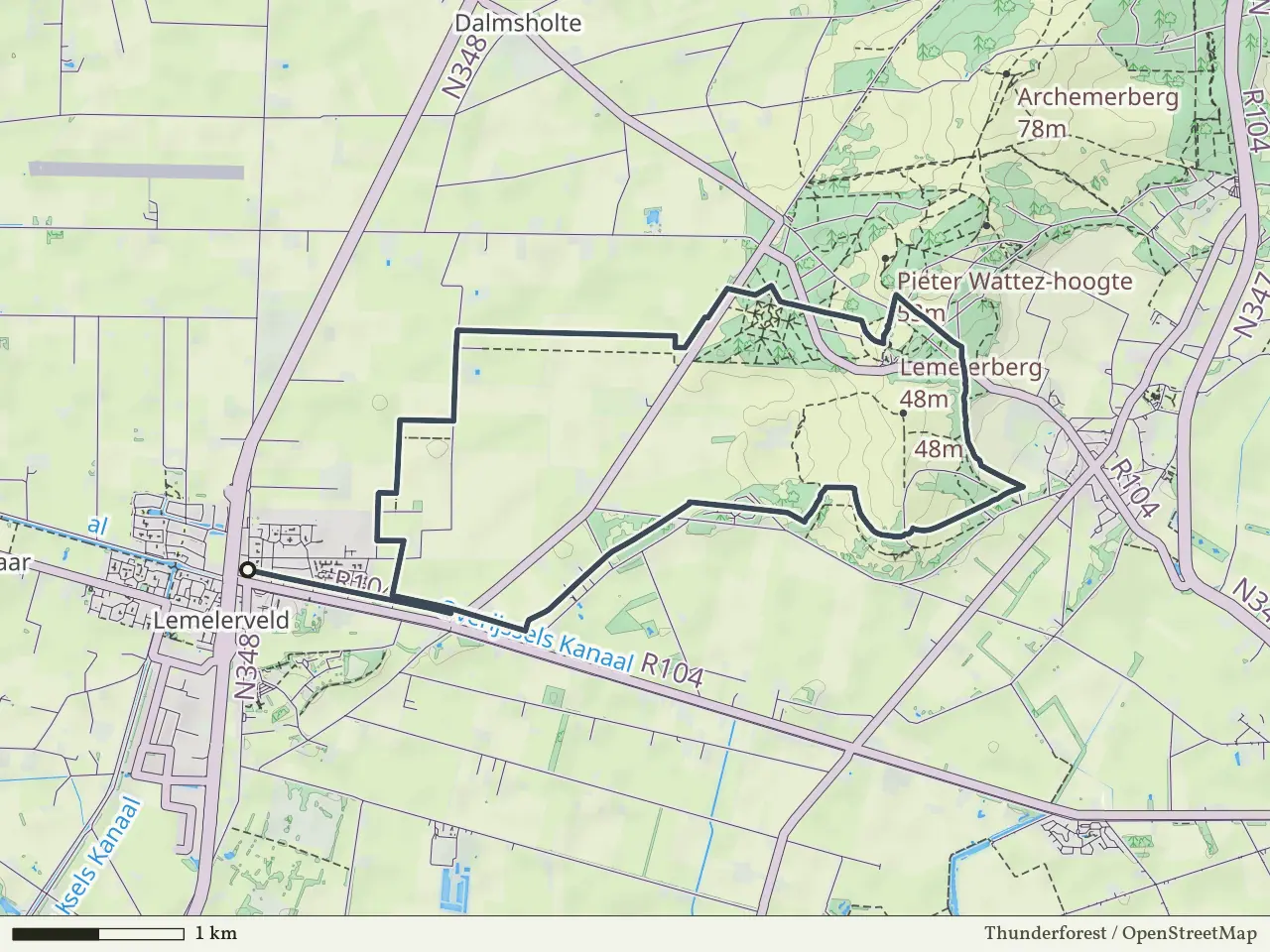 Groene route vanaf Lemelerveld, Dalfsen