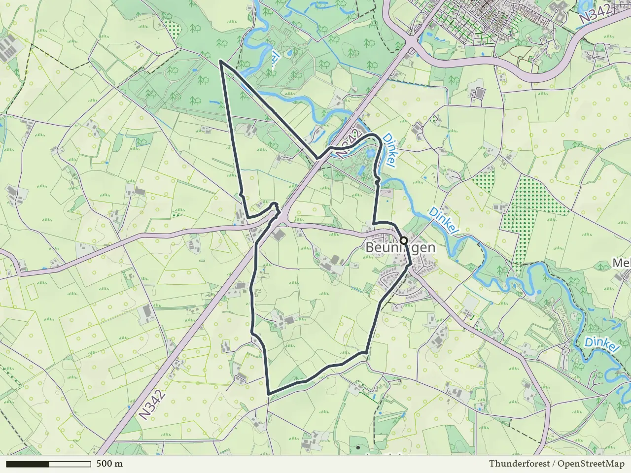 Rode route vanaf Beuningen, Losser