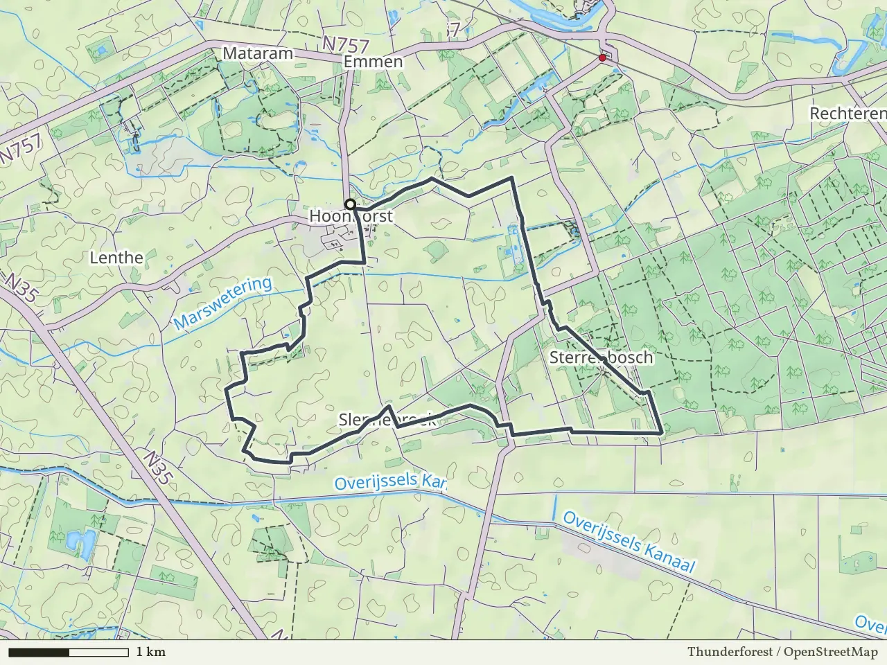 Oranje route vanaf Hoonhorst, Dalfsen