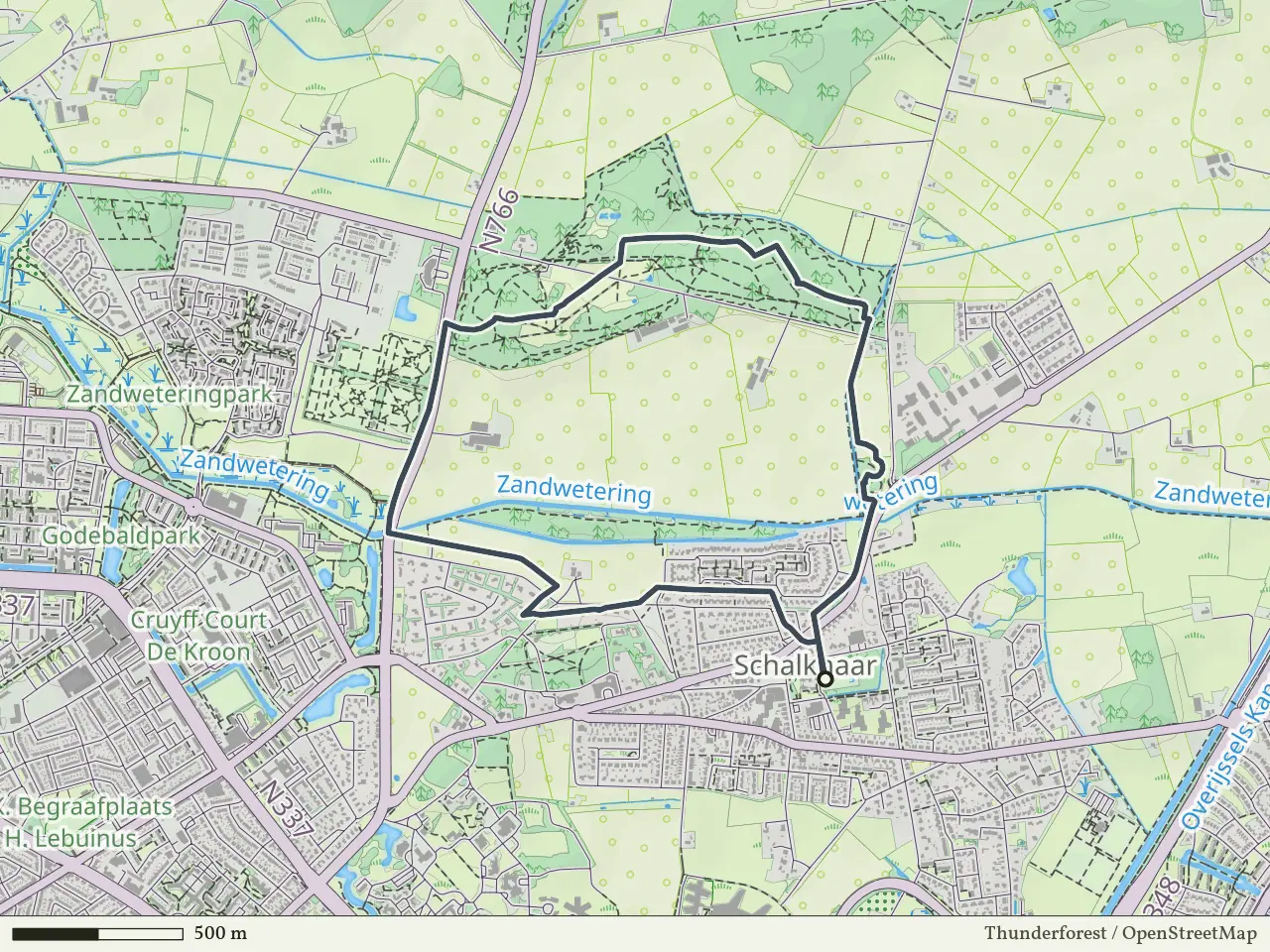 Oranje route vanaf Schalkhaar, Salland