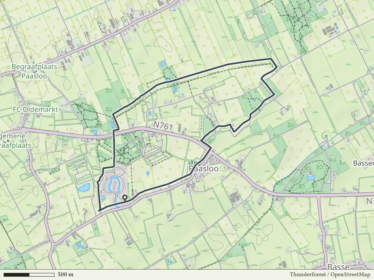 Gele route vanaf Paasloo, Weerribben-Wieden