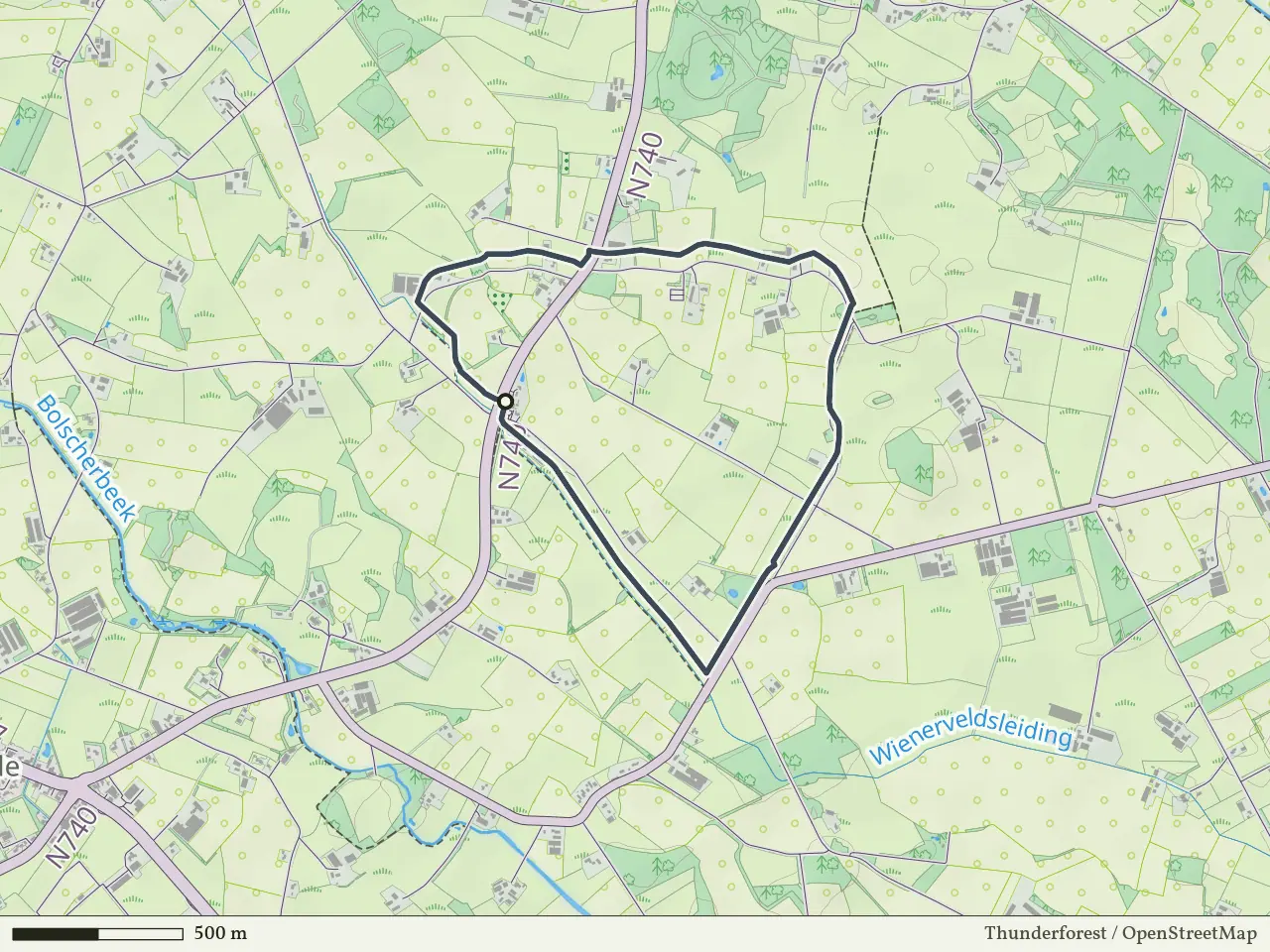 Paarse route vanaf Benteleres, Bentelo