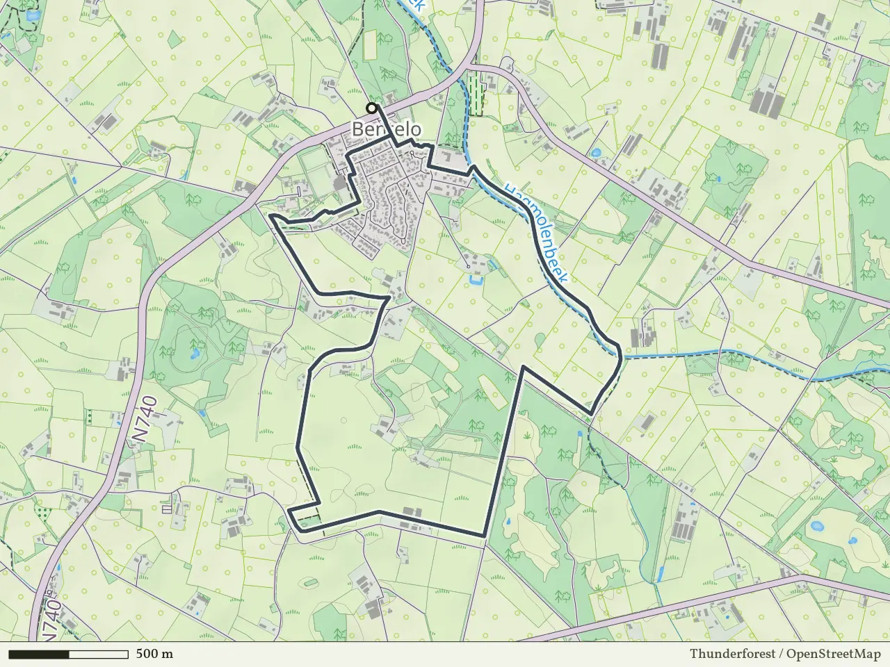 Blauwe route vanaf Bentelo, Hof van Twente