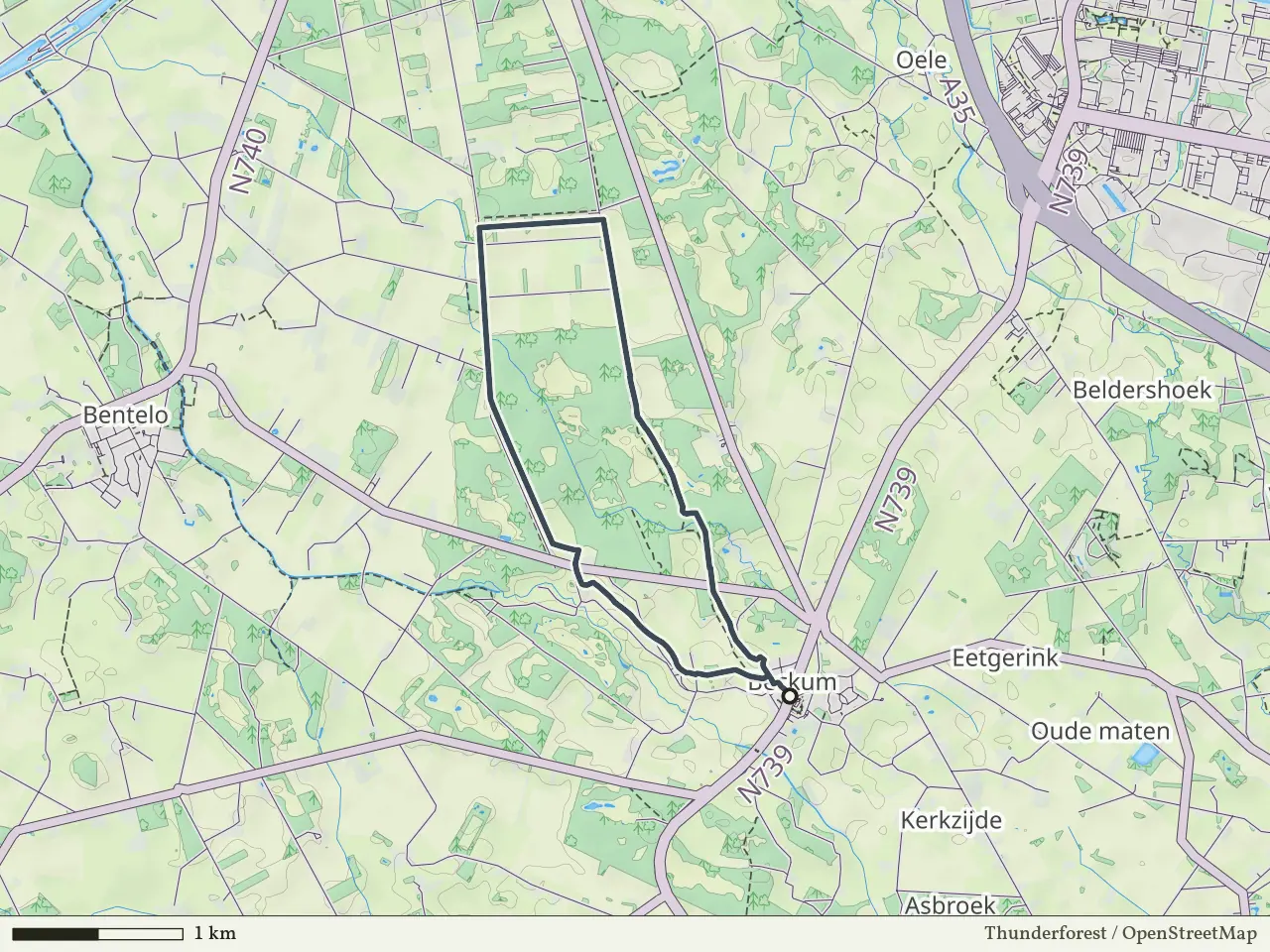 Oranje route vanaf Beckum, Hof van Twente