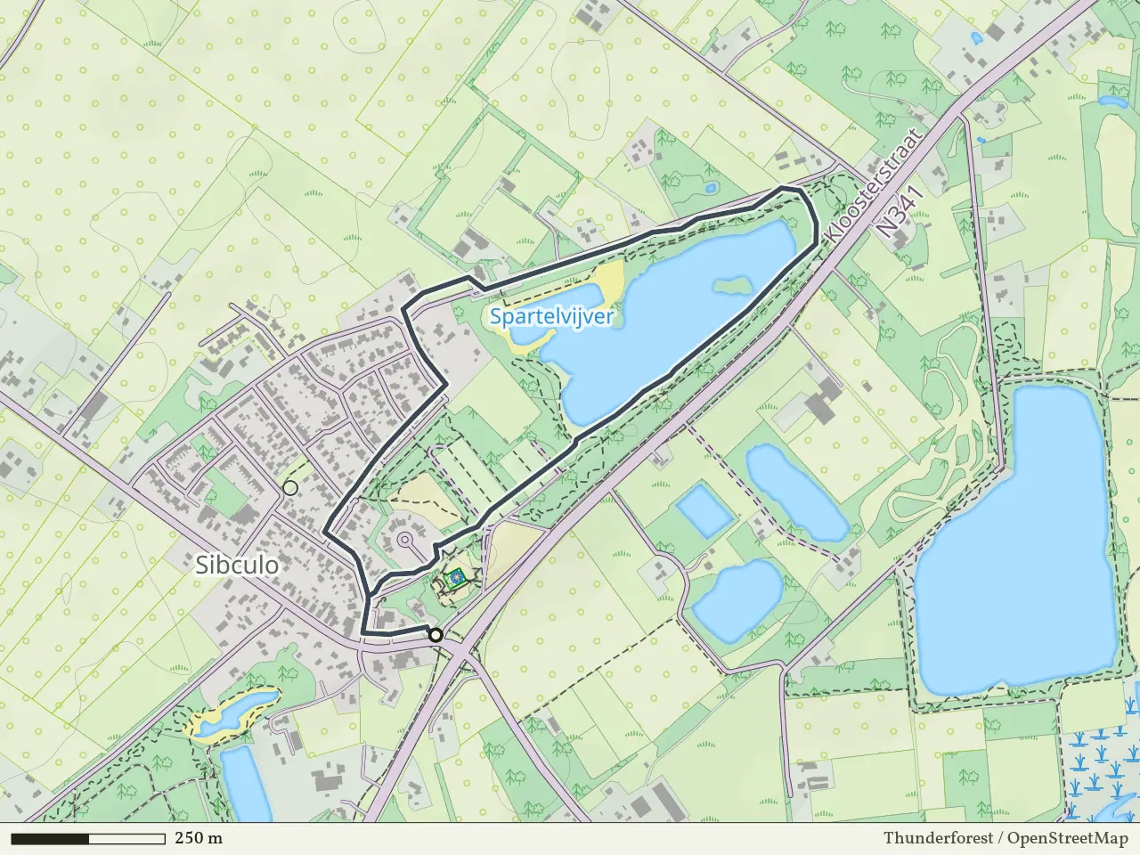 Rode route vanaf Sibculo, Hardenberg Oost