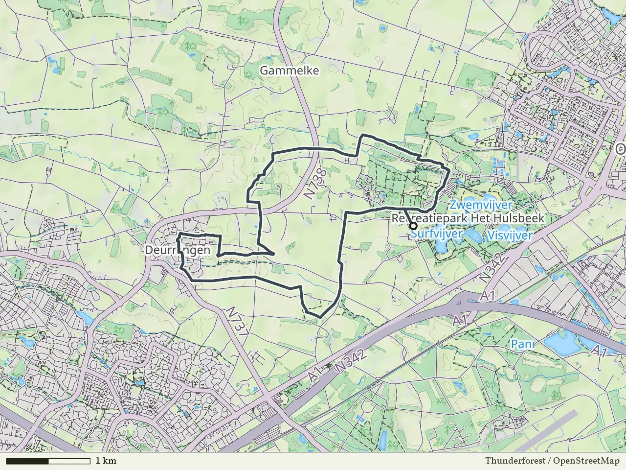 Oranje route vanaf Het Hulsbeek-West, Deurningen