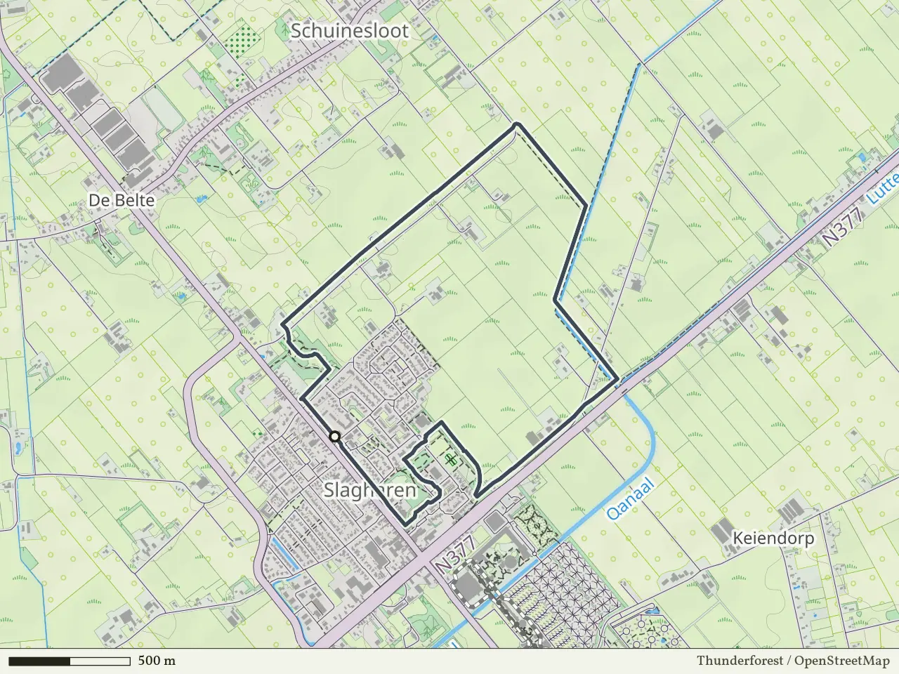Blauwe route vanaf Slagharen, Hardenberg Oost