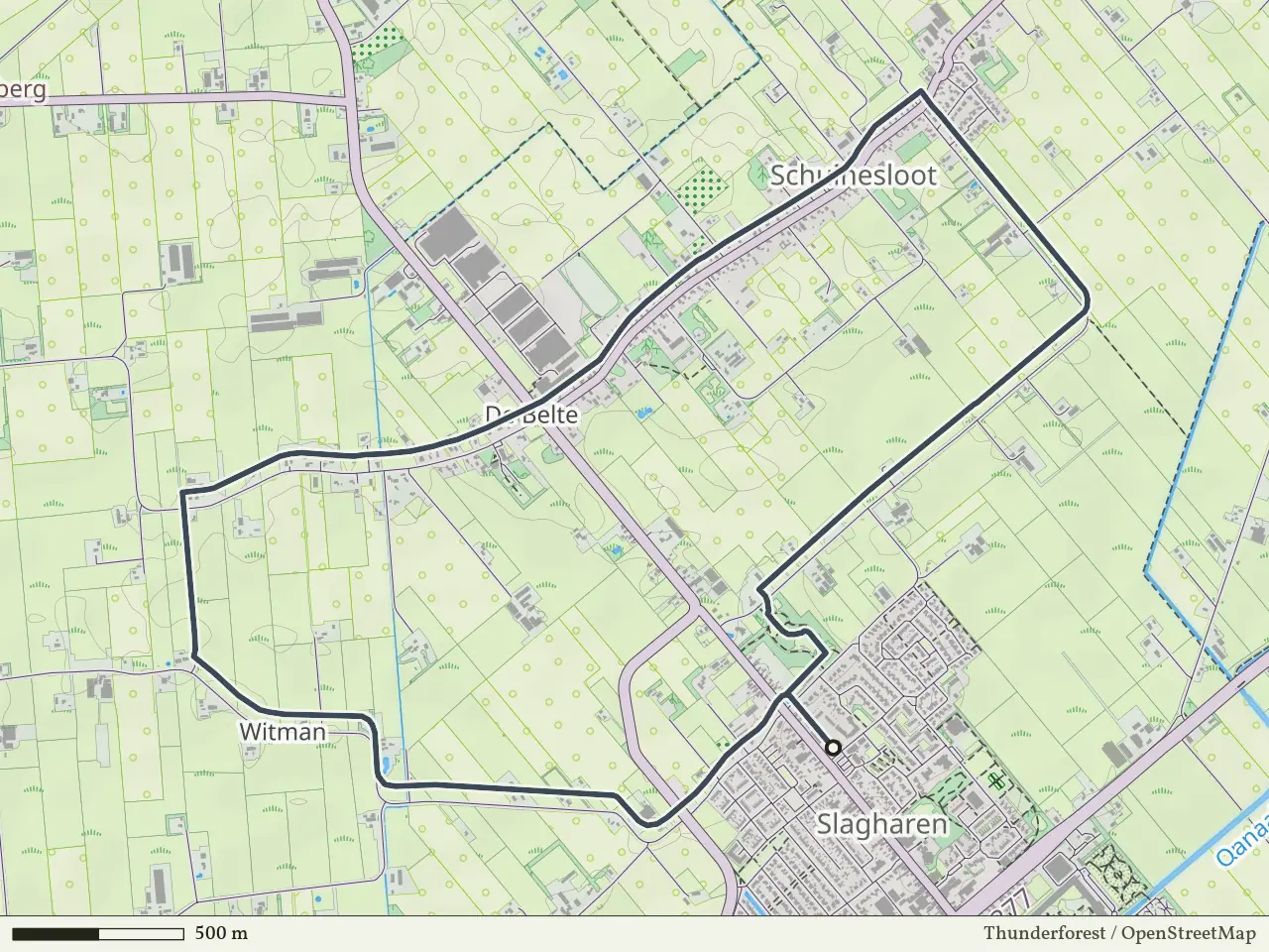 Oranje route vanaf Slagharen, Hardenberg Oost