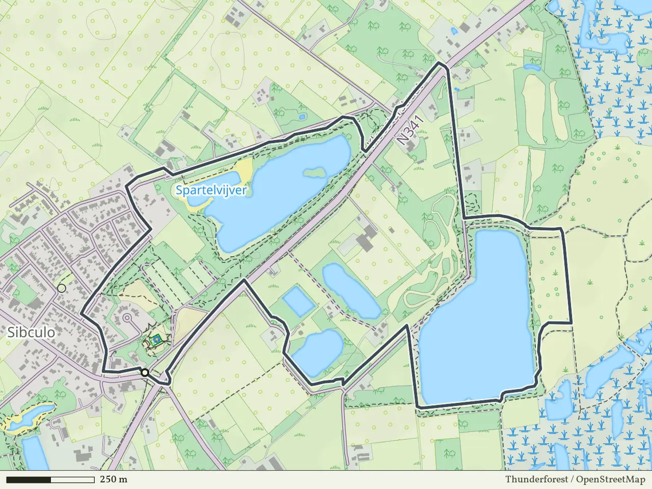 Oranje route vanaf Sibculo, Hardenberg Oost