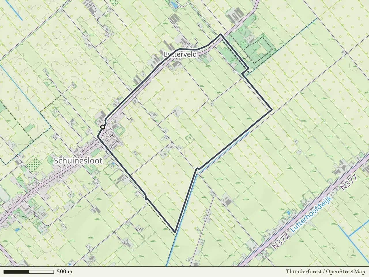 Groene route vanaf Schuinesloot, Hardenberg Oost