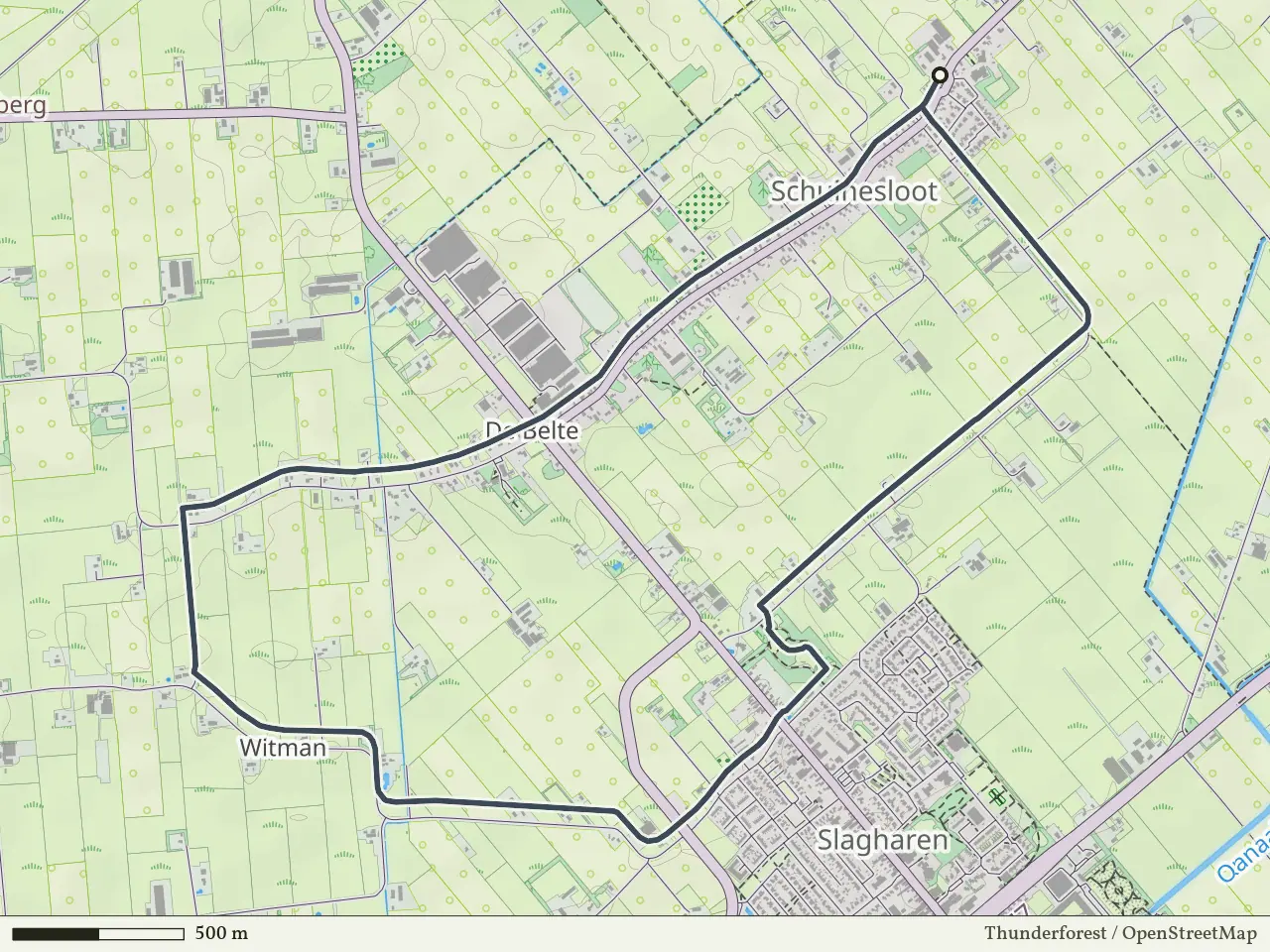 Oranje route vanaf Schuinesloot, Hardenberg Oost