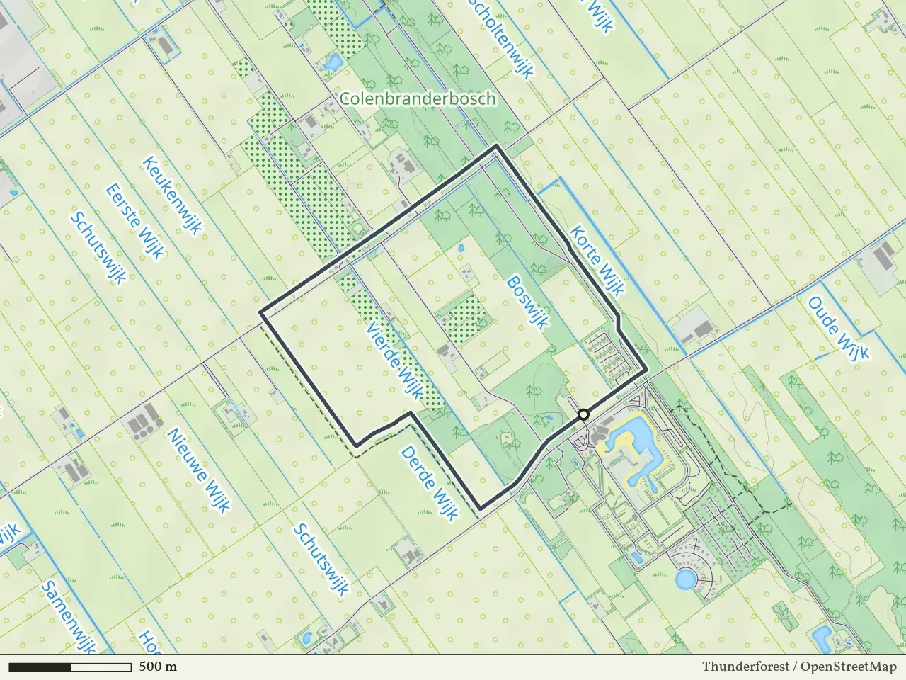 Blauwe route vanaf Rheezerveen, Hardenberg Oost