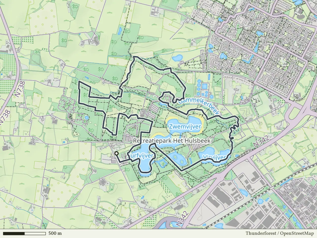 Paarse route vanaf Het Hulsbeek-West, Deurningen
