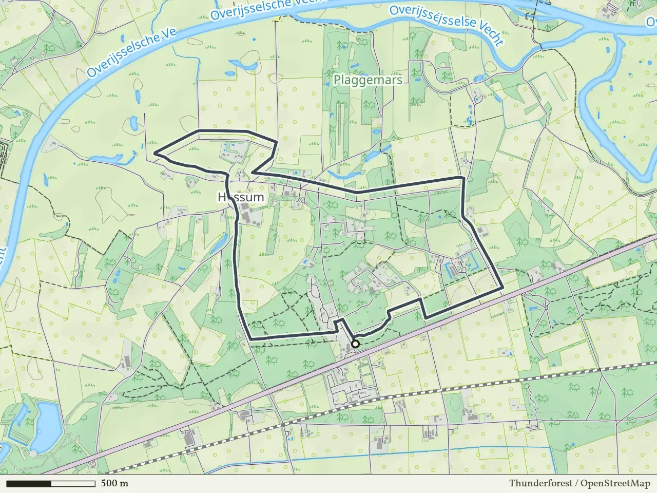 Oranje route vanaf Hessum, Dalfsen