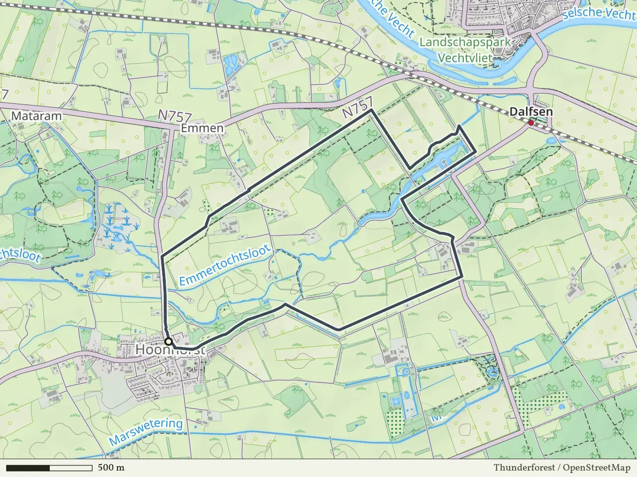 Blauwe route vanaf Hoonhorst, Dalfsen