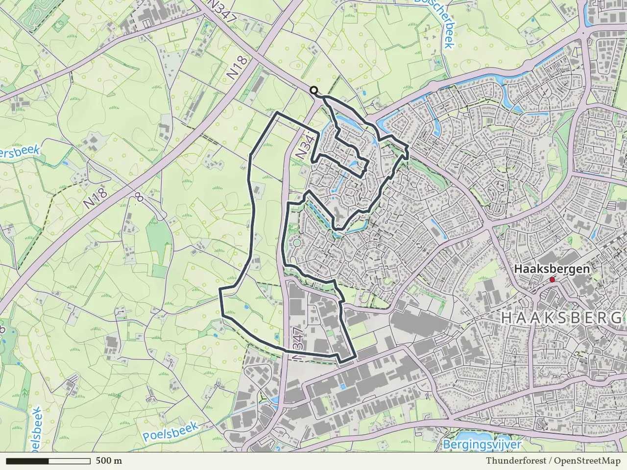 Paarse route vanaf 't Wolferink, Haaksbergen