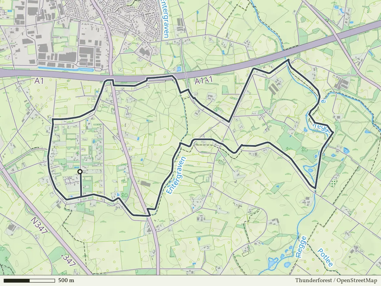 Oranje route vanaf Zuiderveld, Enter