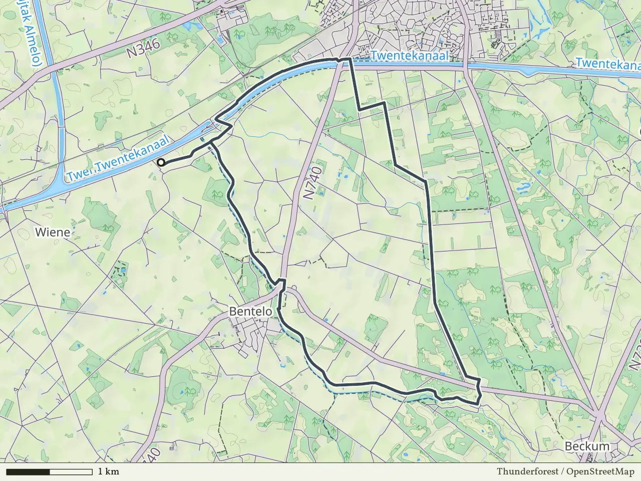 Paarse route vanaf Wiene, Ambt Delden