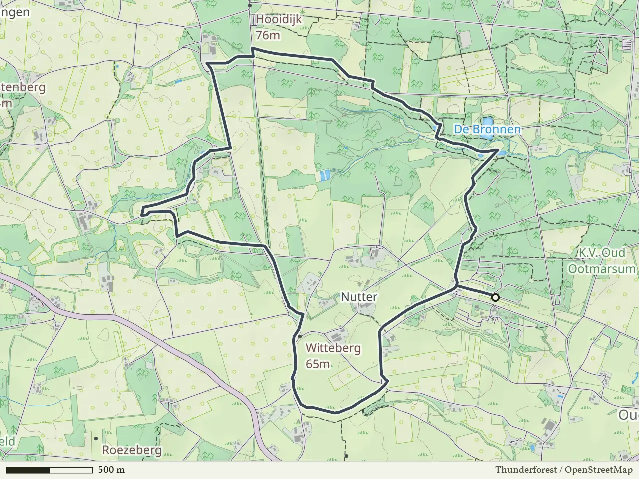 Paarse route vanaf Nutter, Oud-Ootmarsum