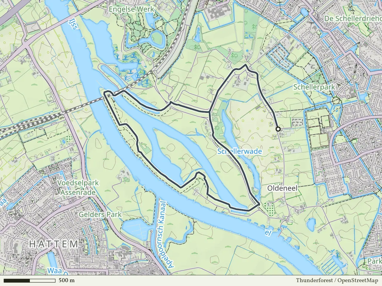 Groene route vanaf Oldeneel, Zwolle