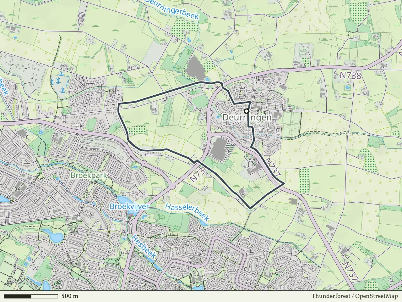 Gele route vanaf Deurningen, Saasveld