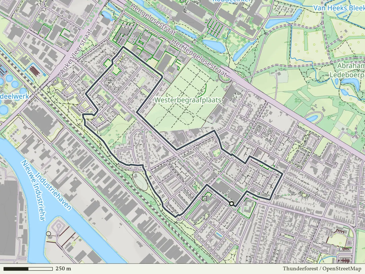 Rode route vanaf Twekkelerveld, Enschede