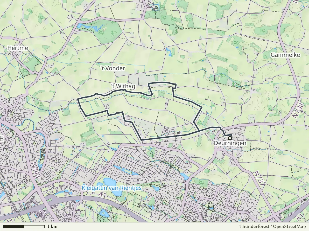 Blauwe route vanaf Deurningen, Saasveld