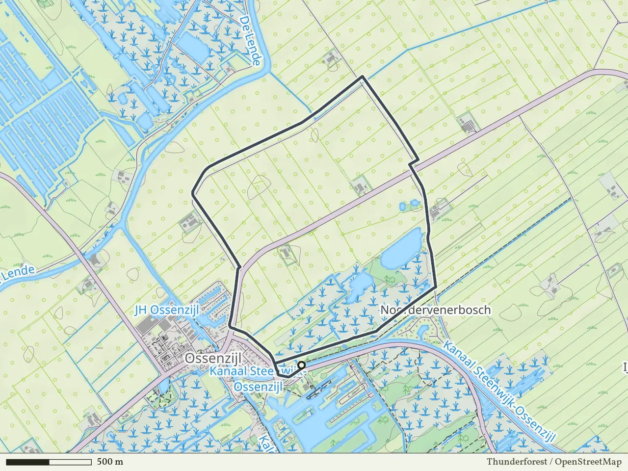 Groene route vanaf Ossenzijl, Weerribben-Wieden