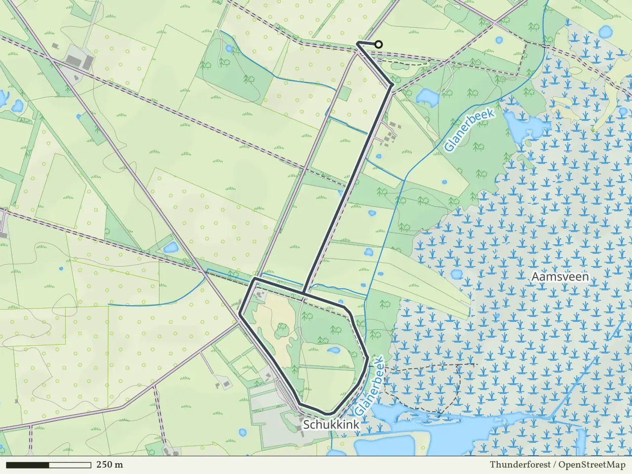 Groene route vanaf Aamsveen, Enschede