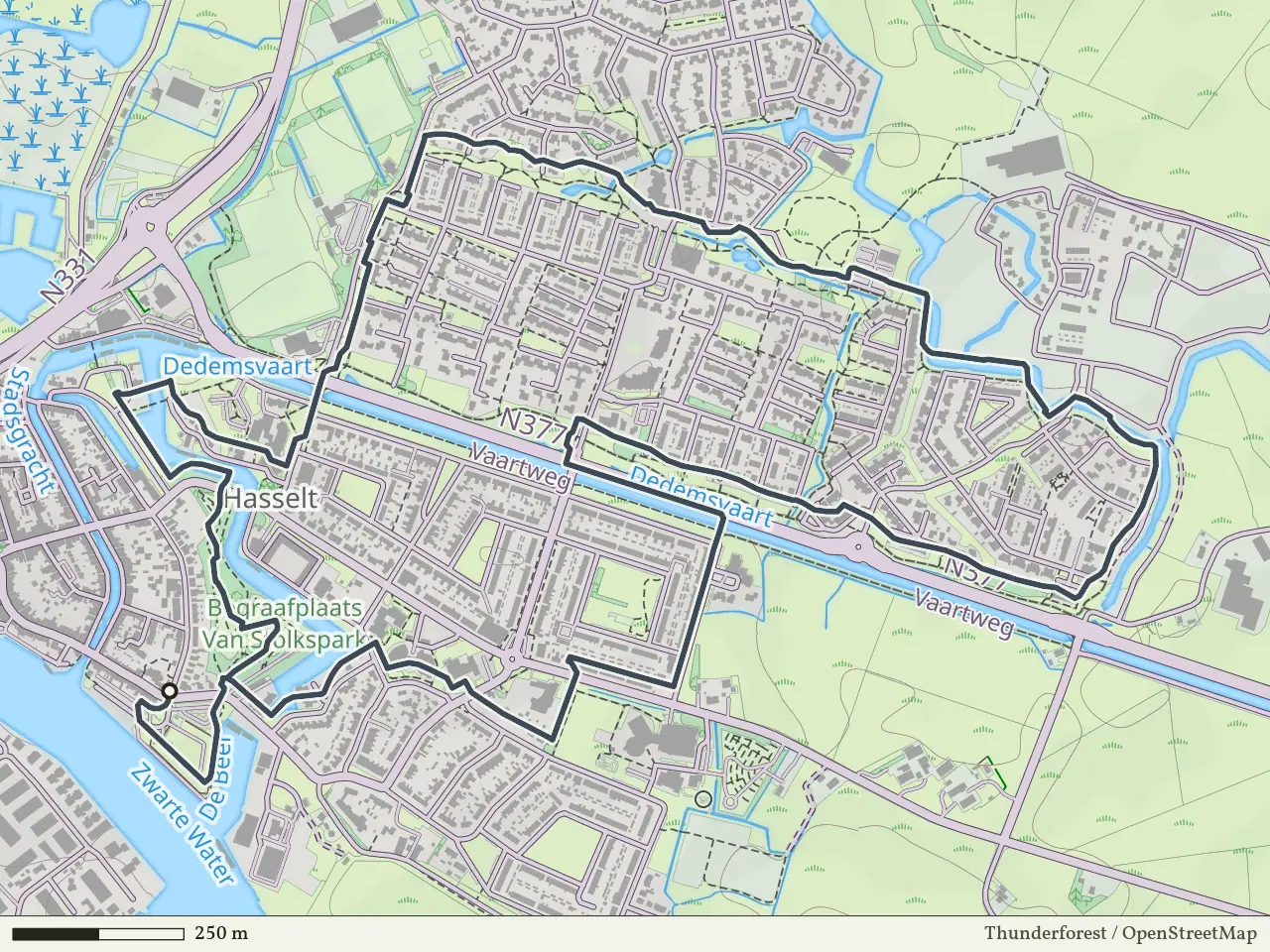 Groene route vanaf Hasselt, IJsseldelta