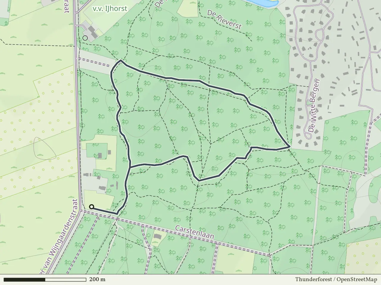 Oranje route vanaf Witte Bergen, IJhorst