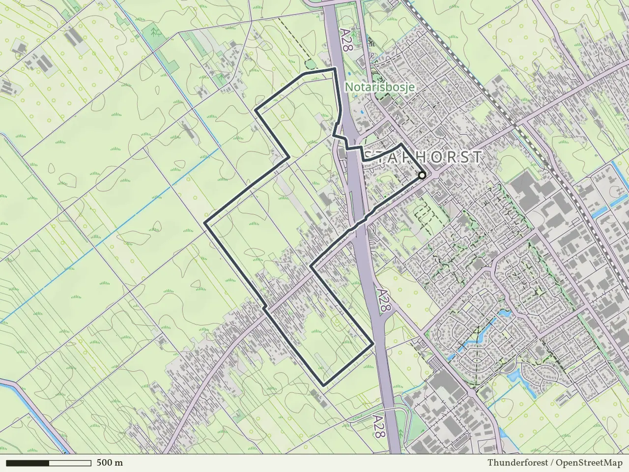 Paarse route vanaf Staphorst, Reestdal