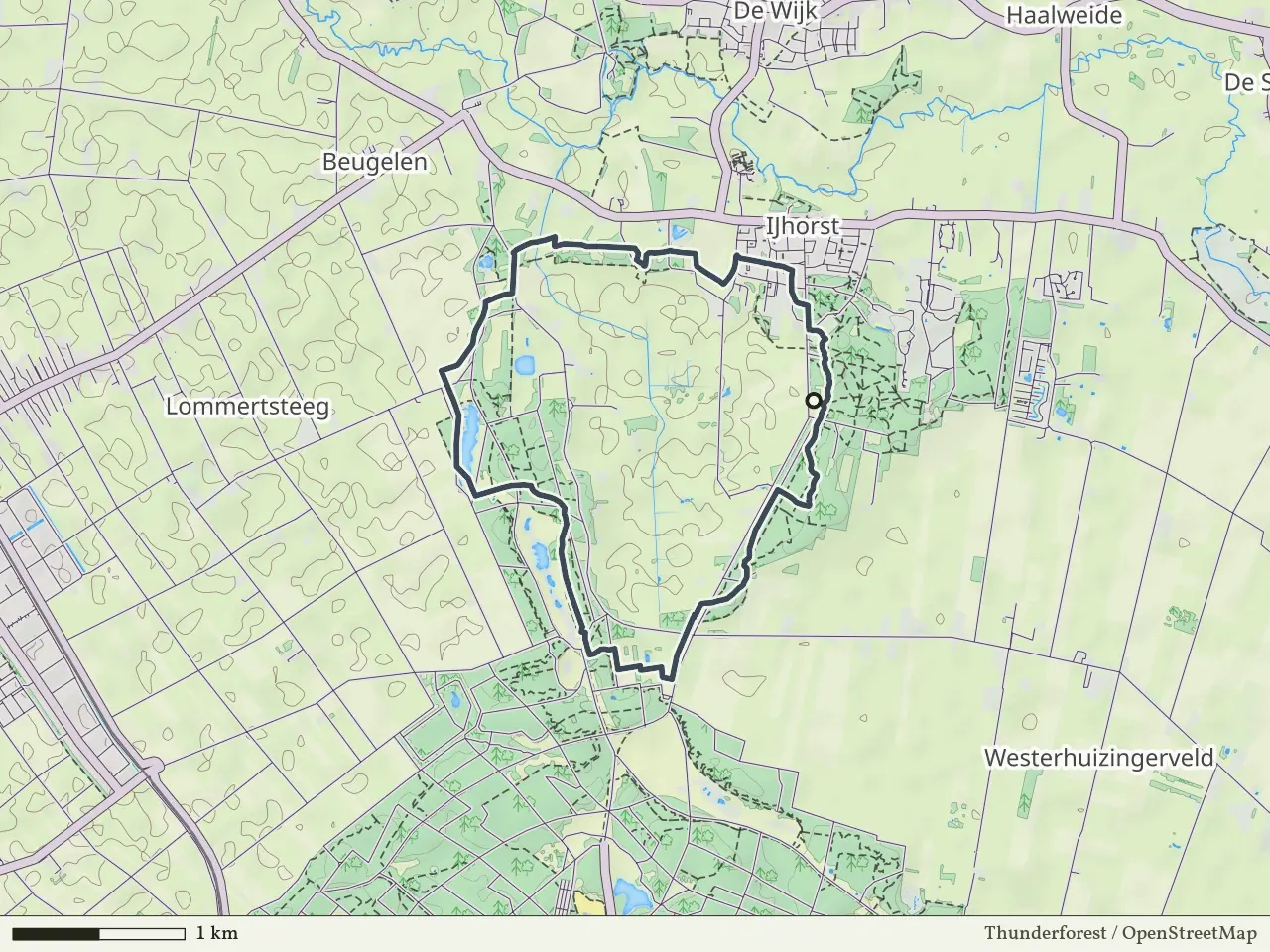 Gele route vanaf Witte Bergen, IJhorst