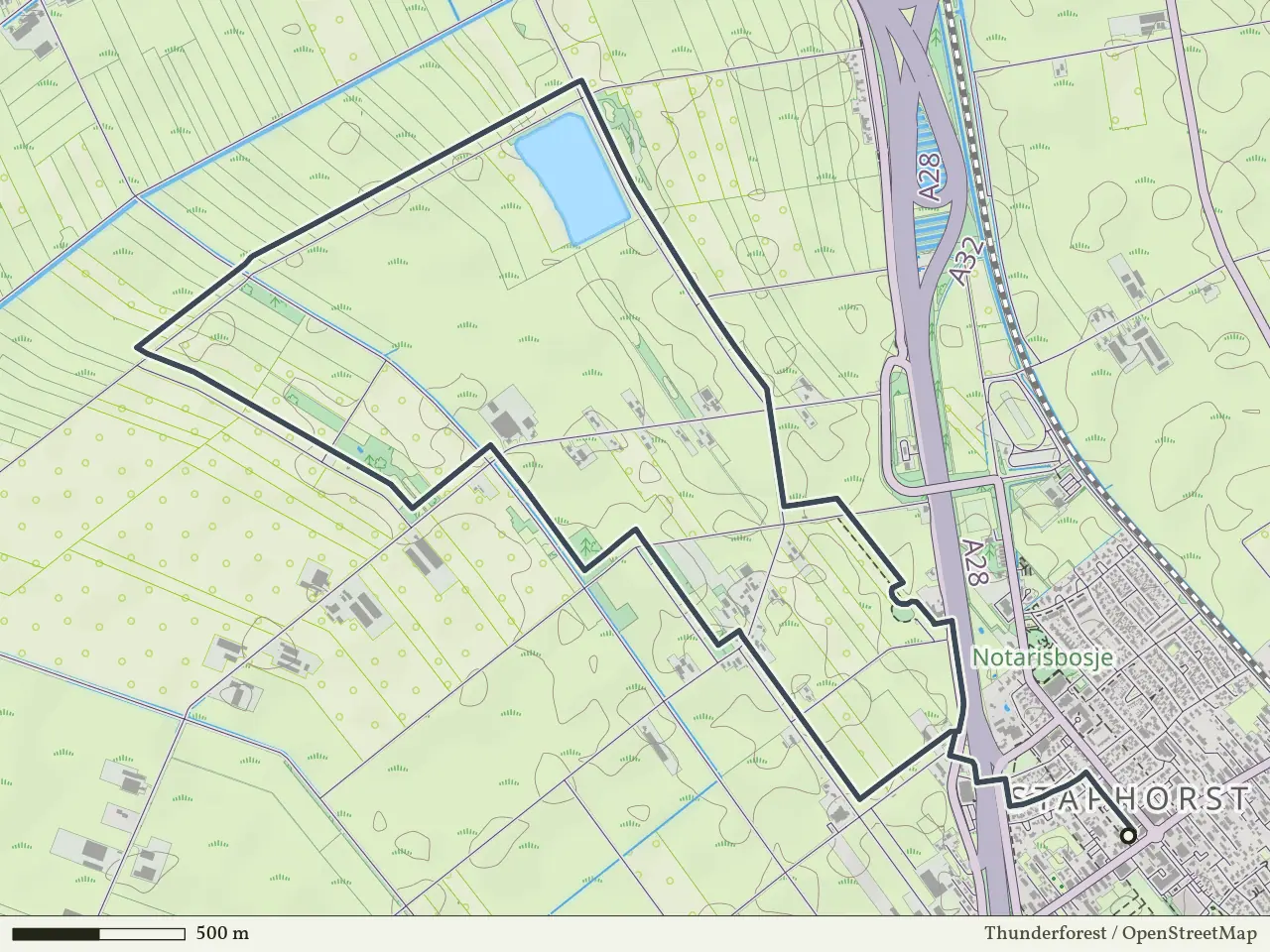 Gele route vanaf Staphorst, Reestdal