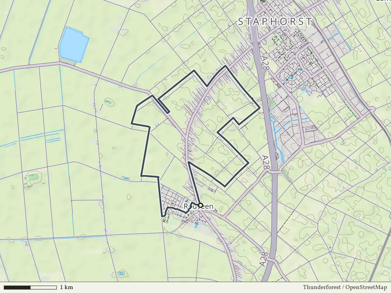 Groene route vanaf Rouveen, Reestdal