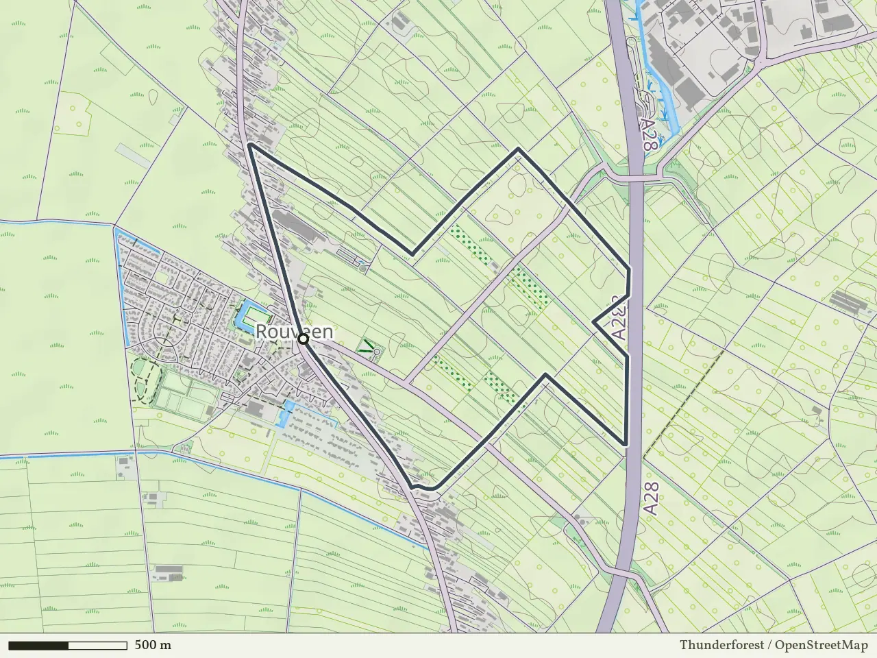 Gele route vanaf Rouveen, Reestdal