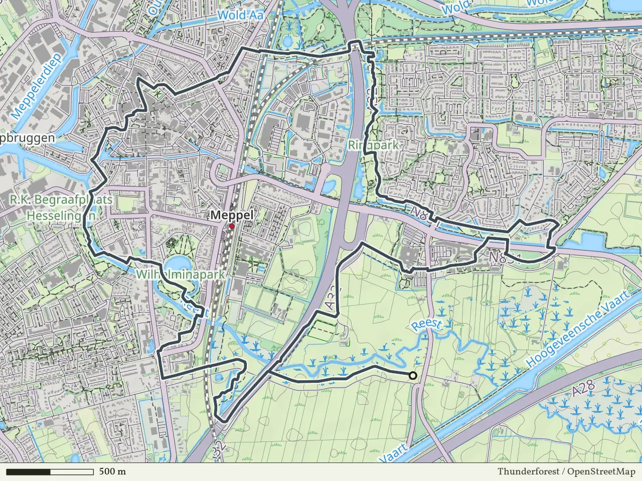 Blauwe route vanaf Reeststouwe, Staphorst