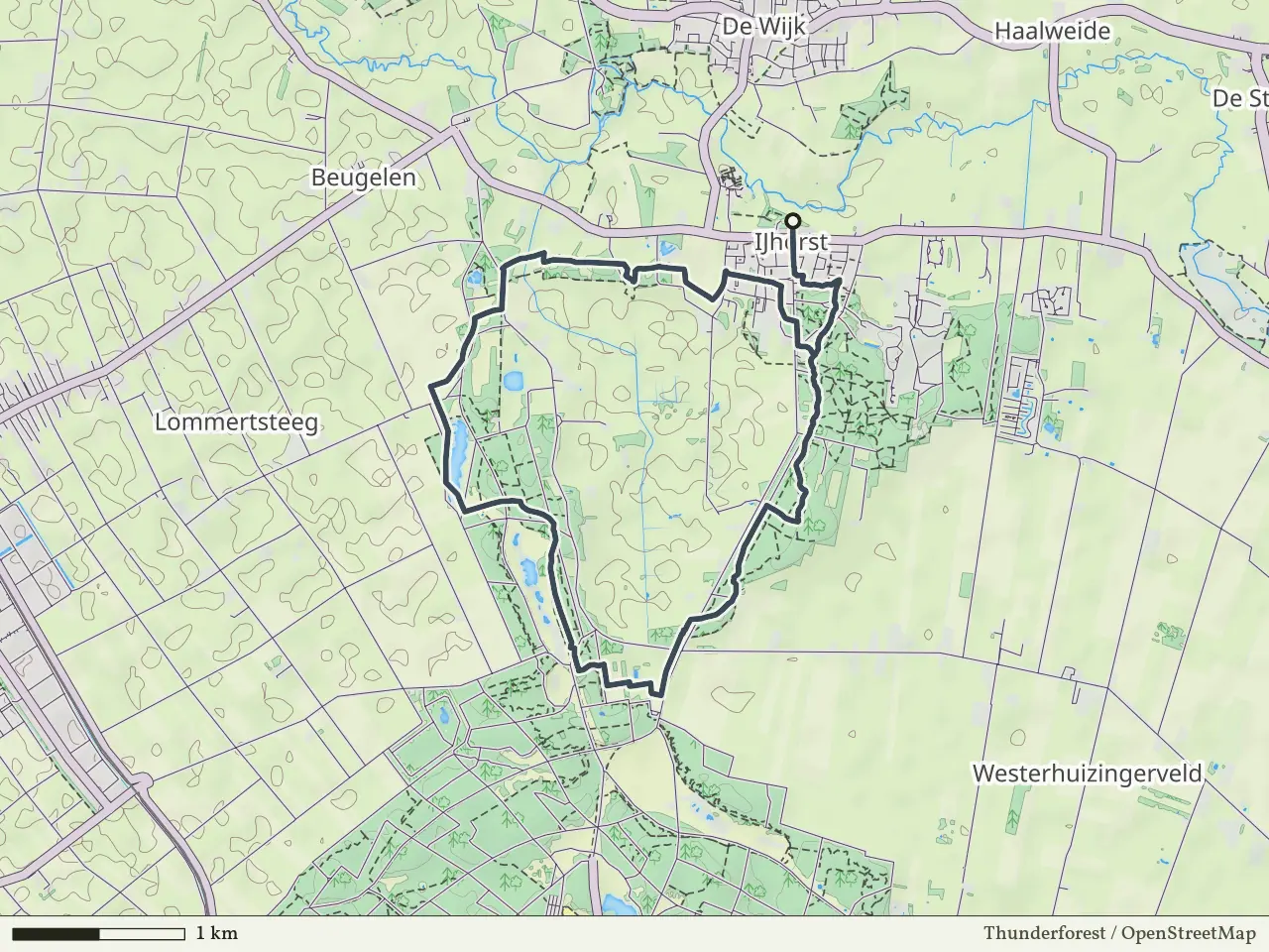Gele route vanaf IJhorst, Reestdal