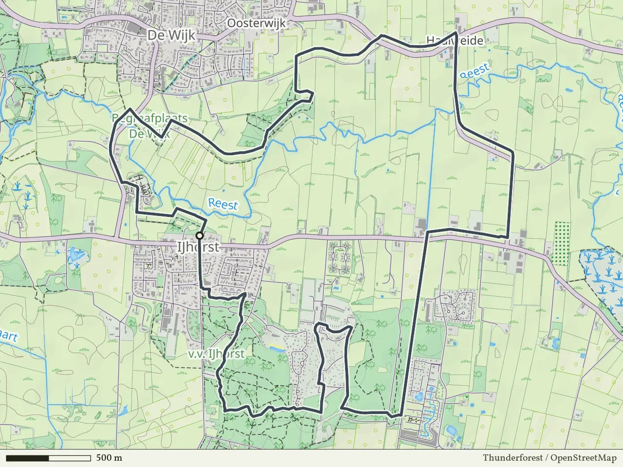 Groene route vanaf IJhorst, Reestdal