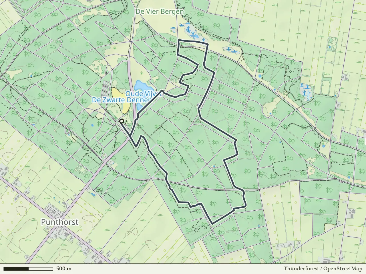 Gele route vanaf Zwarte Dennen-Zuid, Punthorst