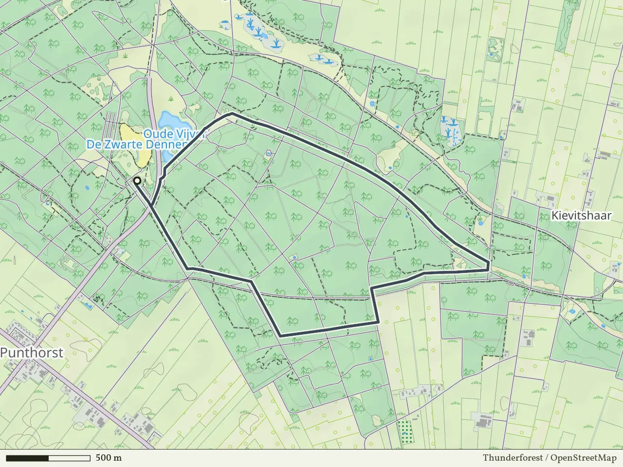 Groene route vanaf Zwarte Dennen-Zuid, Punthorst