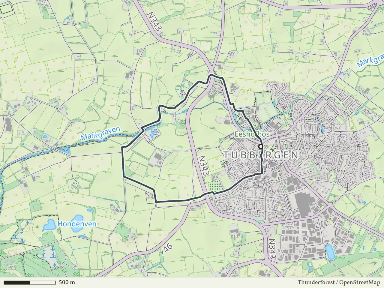 Rode route vanaf Tubbergen, Geesteren