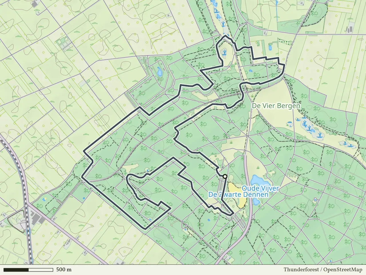 Oranje route vanaf Zwarte Dennen-Noord, Punthorst