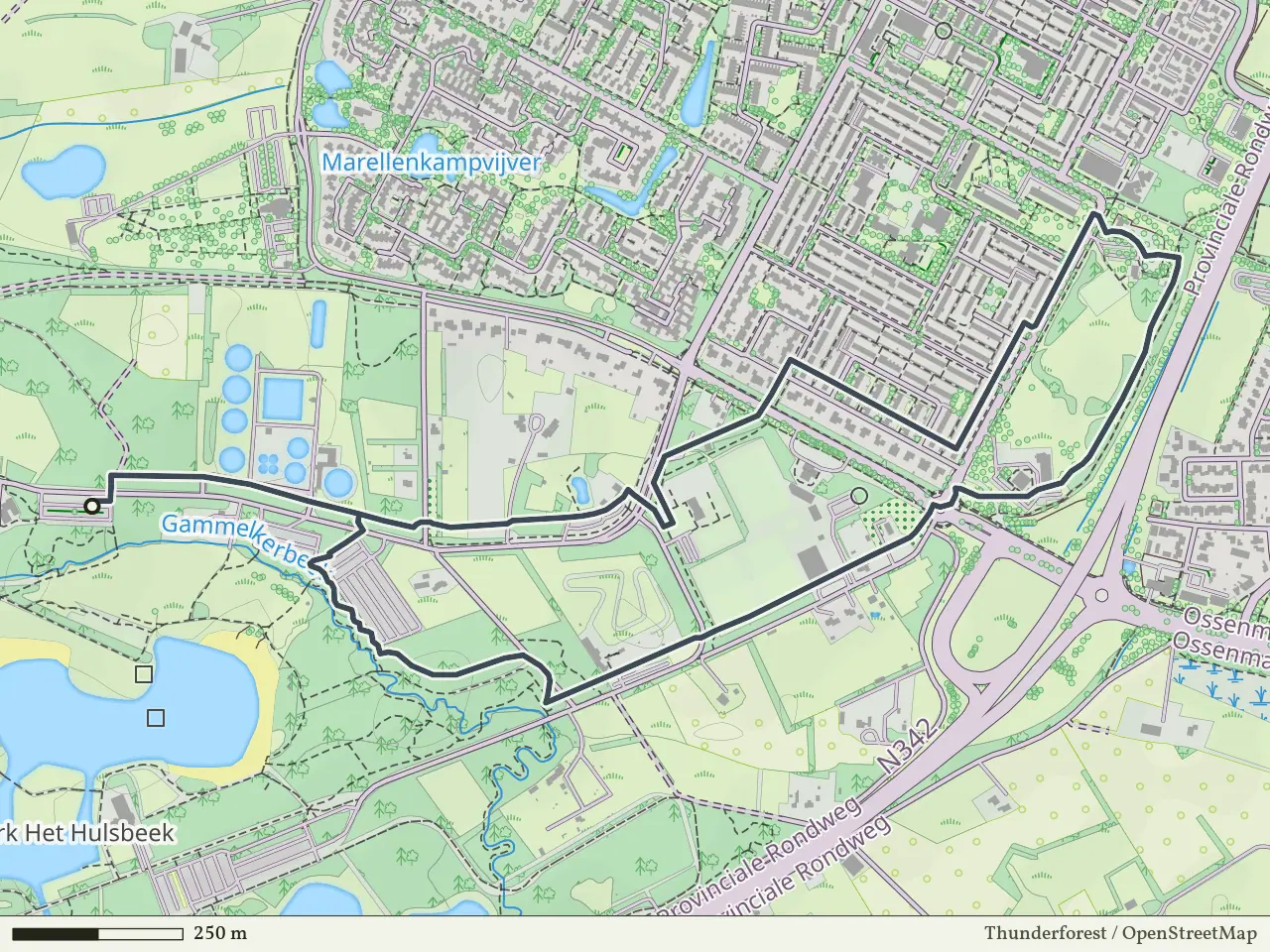 Oranje route vanaf Het Hulsbeek, Oldenzaal